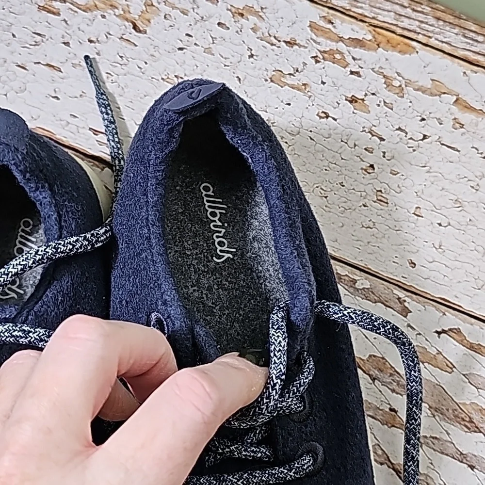 Allbirds sz 6 navy blue merino wool sneakers shoes SH96 - Picture 3 of 5